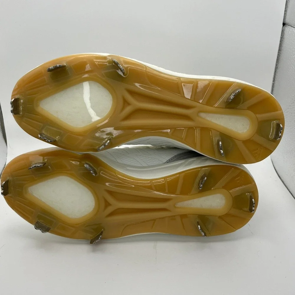 Adidas Men's Icon Bounce Baseball‎ Cleats White Silver Size 7 Metal Spikes